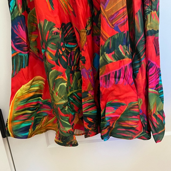 NWT Farm Rio Tropical Floral Side Cut-Out Midi Dress (Large) - Picture 3 of 10